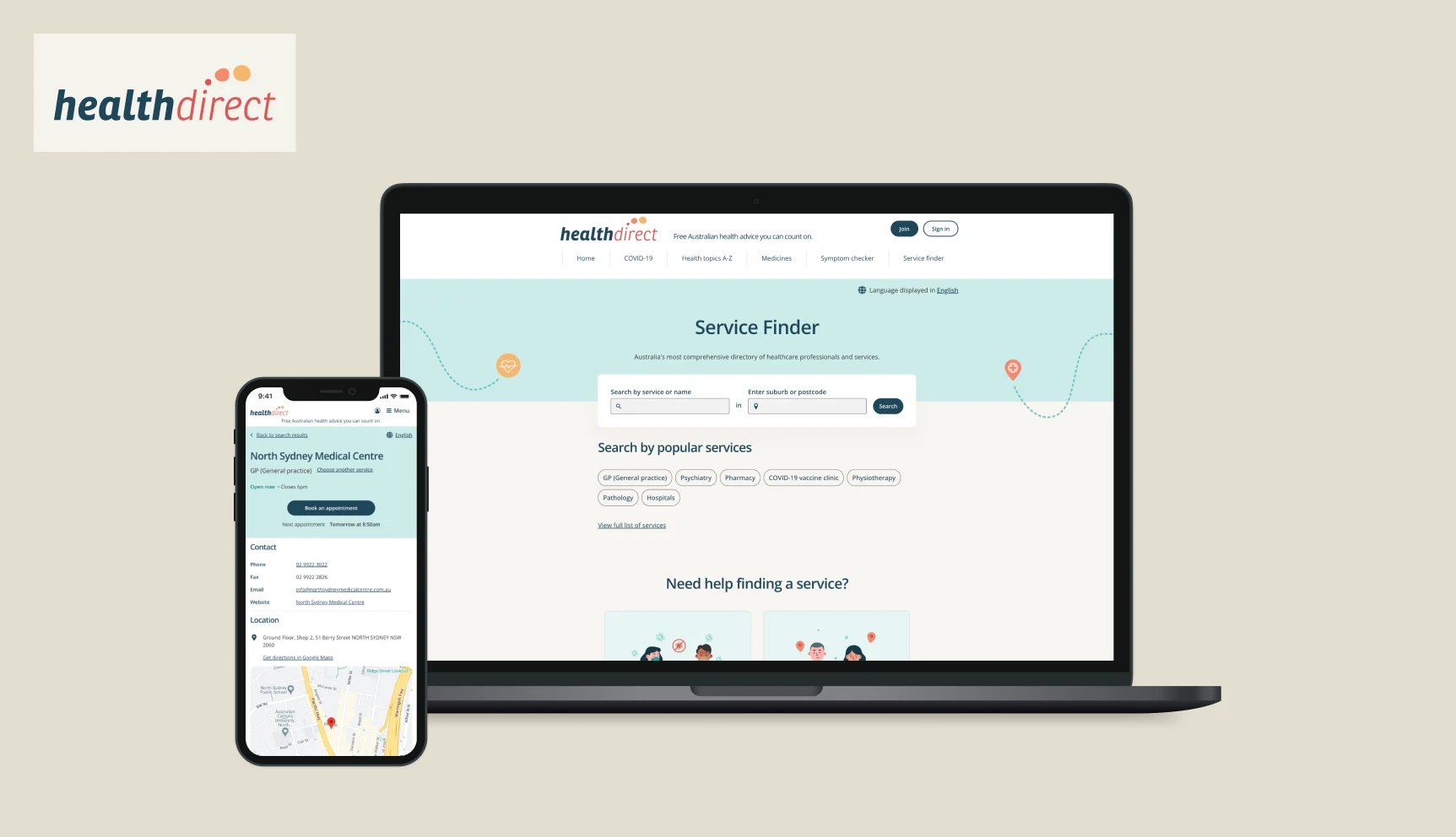 Healthdirect - Service finder